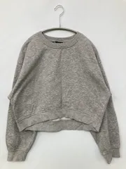 ZARA ザラ スウェット USA M グレー コットン 裏起毛 無地 長袖