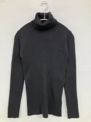ニット/セーター ONE SIZE ブラック ナイロン 無地 長袖 ミドル丈 タートルネック/ハイネック