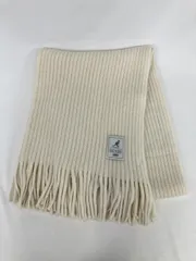 KANGOL カンゴール マフラー F アイボリー ニット 無地 ブランドロゴ フリンジのサムネイル