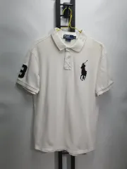 POLO RALPH LAUREN ビックポニー 半袖 カラーTシャツ 白 L