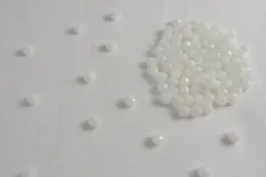 ビーズクラブ ガラスビーズ ボタンカット No.37 6mm ホワイト 連売り ビーズパーツ ネックレス ブレスレット