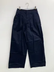 UNIQLO ユニクロ チノパンツ ウエスト 58cm ヒップ 85cm ネイビー フルレングス コットン 無地 ワイド・ルーズ ストレート レギュラー