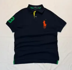 ポロ ラルフローレン ビックポニー チーフキーフ カラーTシャツ ネイビー