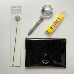 【まとめ売り】 EXO ウォーターボールペン&ポーチ ラバーバンド マドラー 3点セット