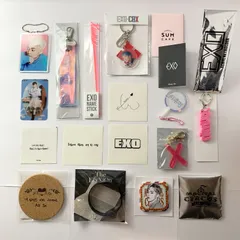 【まとめ売り】 EXO シウミン 缶バッジ アクリルキーホルダーほか 16点セット