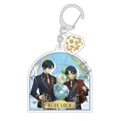 【中古】キーホルダー 潔世一＆糸師凛 「ブルーロック トレーディングダブルパーツアクリルキーホルダー バルーン」