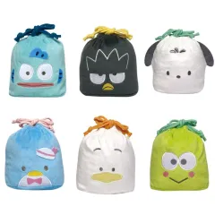 【中古】バッグ 全6種セット 「はぴだんぶい ふわふわフェイス巾着」