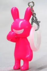 【中古】キーホルダー 蛍光ピンク 「BLACK RABBiT めじるしチャーム カプセルトイ版」
