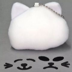 [중고] 봉제인형 마스코트 봉제인형 배지 시로냥코 [우리 냥코메이커]