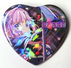 プロセカ 東雲絵名 ハート型缶バッジ - メルカリ