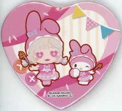 【中古】バッジ・ピンズ 応援団(リリー・バリエル)×マイメロディ 「Identity V 第五人格×サンリオキャラクターズ展 トレーディングハート缶バッジ」