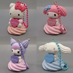 【中古】キーホルダー 全4種セット 「サンリオキャラクターズ ホイップクリームマスコット」