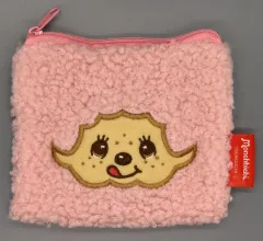 【中古】バッグ A.ピンク 「モンチッチ もこもこスクエアポーチ くすみカラーVer.」