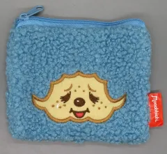 【中古】バッグ D.ブルー 「モンチッチ もこもこスクエアポーチ くすみカラーVer.」