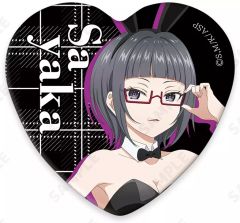 [중고] 배지 빈즈 타니야마 사야카 [때때로 보소와 러시아어로 데레하는 옆 아리아 씨 트레이딩 하트 캔 배지 토끼]