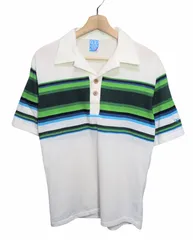 70s OP Ocean Pacific オーシャンパシフィック 波乗りタグ ボーダーポロシャツのサムネイル