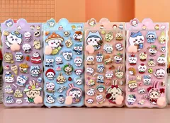 ちいかわ お尻シール 4枚セットB ボンボンシール ハチワレ うさぎ ドロップシール ぷくぷくシール ステッカー ご褒美 おしりぷにぷにシール 3D 立体シール  Chiikawa