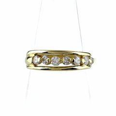 ジュネ Jeunet K18 YG750 サファイア 1.00ct ダイヤリング - メルカリ
