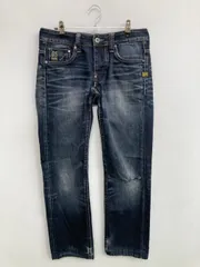 G-STAR RAW ジースターロゥ デニムパンツ 28 ネイビー フルレングス 無地 ワンポイント ブランドロゴ スタンダード ストレート レギュラー ヴィンテージ