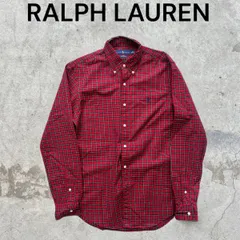 RALPH LAUREN ラルフローレン SLIM FIT スリムフィット シャツ 長袖 チェック柄 赤×紺×黄