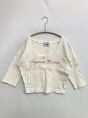 W.W.G フーズフーギャラリー Tシャツ/カットソー F ホワイト 前面プリント 刺繍 ショート丈 半端袖 ヘンリーネック