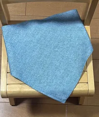 三角巾　ハンドメイド　デニム調ブルー