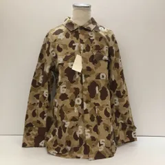04w6533∞※【中古】 SOU・SOU deportare ソウ・ソウ デポルターレ リネンツイル カーゴジャケット duck hunter camo サイズL 白茶 カモ柄 【八王子店】