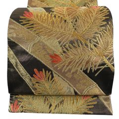 帯8646 ○高級 正絹 六通 袋帯 花文 華文 七宝 - メルカリ