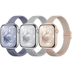 【新品】 【3枚入り】 コンパチブル Apple Watch バンド超スリム16mm幅 高密度通気ナイロン 伸縮自在調整可能 あっふ対応アップルウォッチ バンド 38mm 40mm 41mm 42mm 44mm 45mm 46mm 49mm 全サイズ Se 0