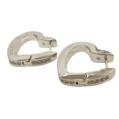 コーチ COACH ハート フープ ピアス ストーン シルバーカラー アクセサリー ■OOM