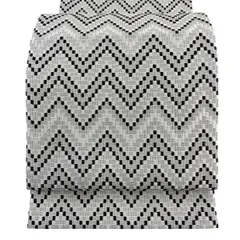 【美品】 袋帯 名品 幾何学模様 灰色 六通 正絹 【中古】