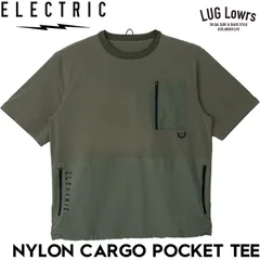 ELECTRIC エレクトリック Tシャツ メンズ 半袖Tシャツ ナイロンTシャツ ポケットTシャツ カーゴポケット 撥水 軽量 ELECTRIC NYLON CARGO POCKET TEE E26ST24 OLV 日本代理店正規品
