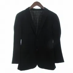 バーバリーブラックレーベル BURBERRY BLACK LABEL テーラードジャケット ブレザー シングル 2B 背抜き 黒 ブラック S