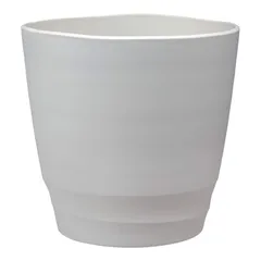 【数量限定】鉢カバー アトリエポット 37型 ホワイト プラ鉢 土容量23L 奥行37×幅37×高さ35.9㎝ インナーポットサイズ10号鉢 鉢 陶器風 シンプル ポリ栓 アップルウェアー 観葉植物 日本製