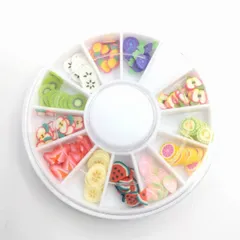 ビーズクラブ ミニスライス フルーツ 12種類 ケース入り レジン ネイル 5mm