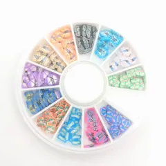 ビーズクラブ ミニスライス 蝶々 12種類 ケース入り レジン ネイル 5mm