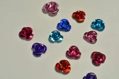 ビーズクラブ アルミ薔薇 パーツ 30個セット アソート ミックス レジン ピアス イヤリング パーツ ハンドメイド