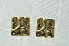 ピアス金具 スクエア ゴールド カン付 2個 18mm ピアス イヤリング パーツ ハンドメイド DIY ビーズクラブ