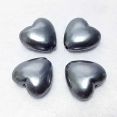 アクリル シンプル ハート ビーズ シルバー 4個 17mm ピアス イヤリング パーツ ネックレス ハンドメイド DIY ビーズクラブ