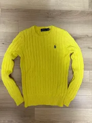 ポロ ラルフローレン ケーブル ニット イェロー