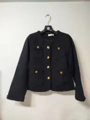 金色ボタン ツイード ジャケット