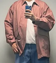 ユニクロ オーバーサイズ ユーティリティジャケット ピンク M