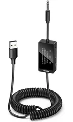 ★UGREEN Bluetooth5.4トランスミッター＆レシーバー、二台同時接続可能、送信機・受信機2-in-1、内蔵マイク、3.5mmオーディオAUXアダプター、カースピーカー、ホームステレオと互換性 ワイヤレスBluetoothアダプタ