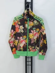 アディダス ジャージ ファイヤーバード ジャルダン フラワー トラックジャージ グリーン 90