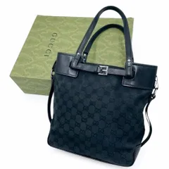 【真贋鑑定済み】GUCCI グッチ GGキャンバス トートバッグ ハンドバッグ ブラック 黒 総柄 キャンバス レザー 本革 レディース メンズ ユニセックス イタリア製 A4収納可能 肩掛け カジュアル ビジネス フォーマル 正規品