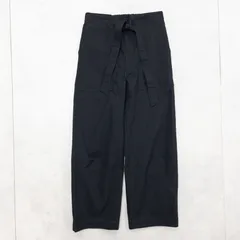 Drawer ドゥロワー パンツ リボン ドロスト ウエストゴム ワイド コットン ナイロン ブラック 日本製 レディース 34 b01025のサムネイル