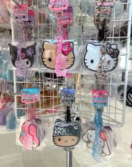 日本輸入 Sanrio ハローキティ キーホルダー レオパードタンニング キティ 櫛 ミラー チャーム キーホルダー