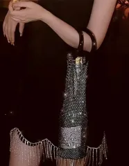 ラメ chandelier ショルダーバッグ パーティーバッグ (新品)