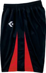 コンバース CONVERSE バスケット ゲームパンツ 新ルール対応品 ボトムス ユニフォーム ゲームウェア 吸汗 速乾 バスケ 部活 チーム クラブ 試合 大会 練習 トレーニング メンズ レディース  CB251801Y 1964 ブラック×レッド