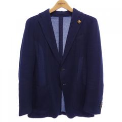 未使用級】LARDINI ブートニエール付テーラードジャケット ネイビー 48